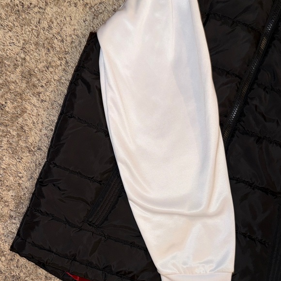 Jordan Black and Red Hooded Vest with White Sleeves - Picture 3 of 11